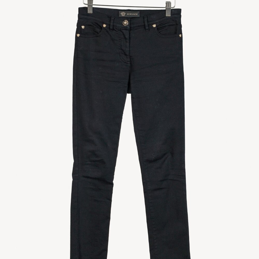 Versace Medusa Black Skinny Jeans